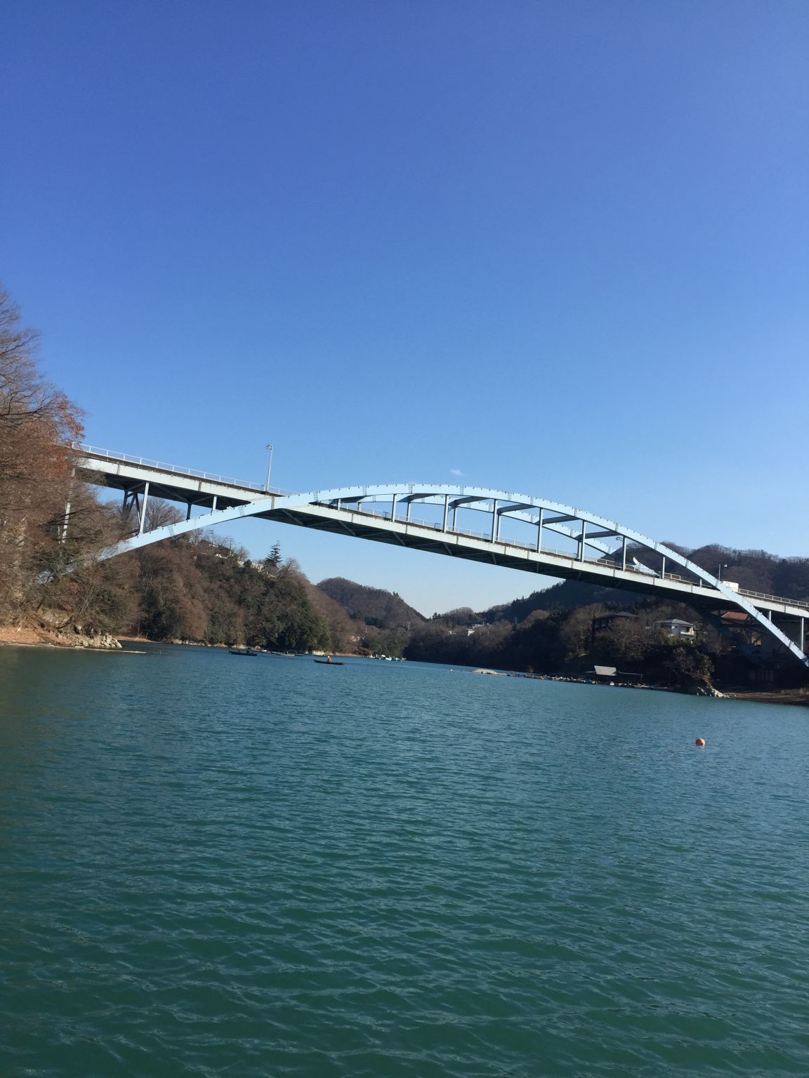 相模湖で初めてのワカサギ釣り♫