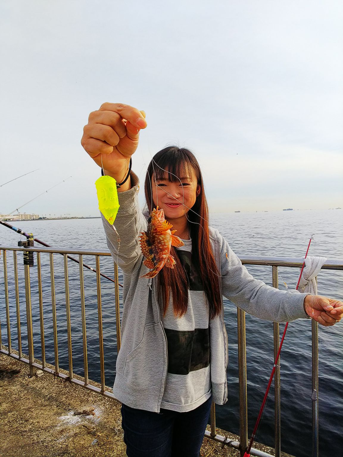 横須賀うみかぜ公園でサビキ、ちょい投げに挑戦♬