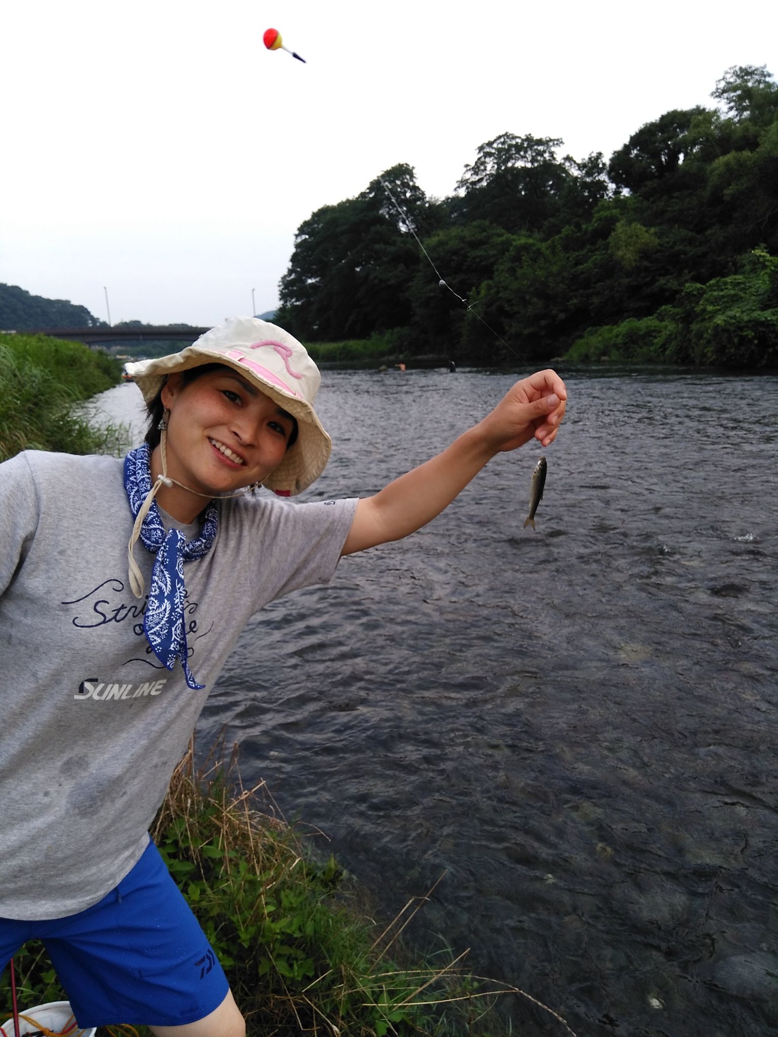 中津川で川遊び&雑魚釣り♪