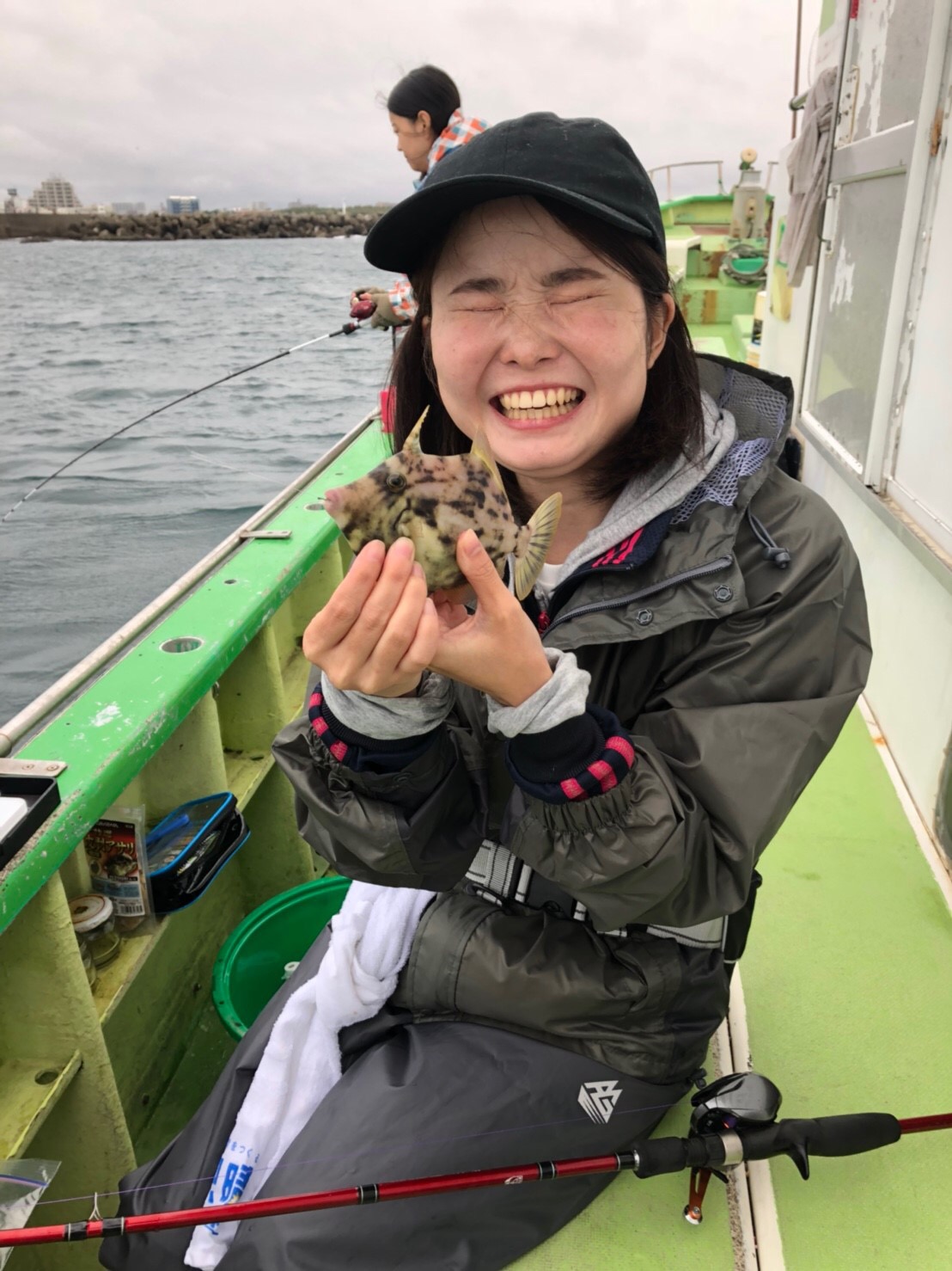 初！！カワハギ釣り