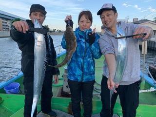 東京湾タチウオ、青物リレー