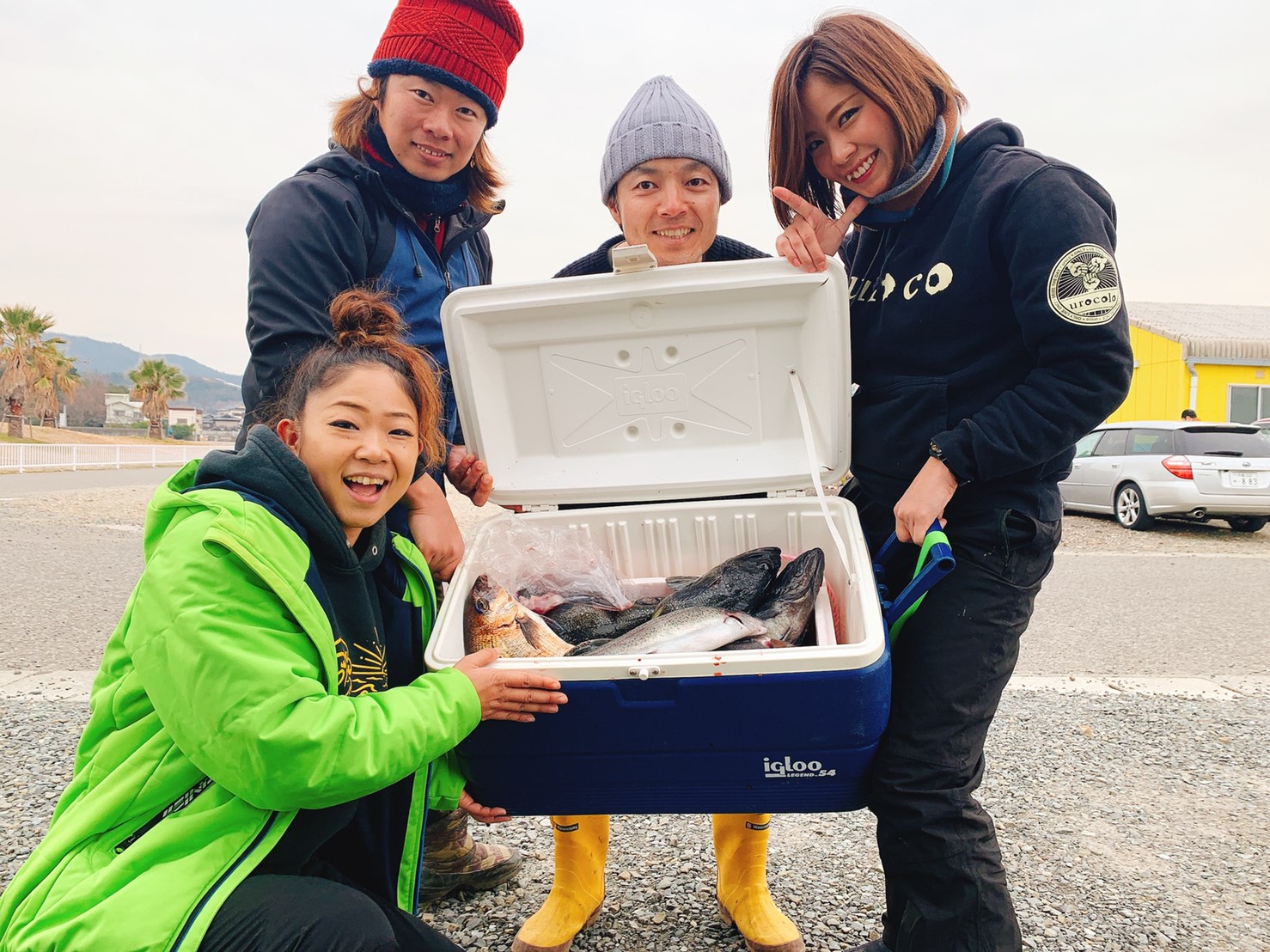 初めての海上釣堀☆ 釣り仲間とワイワイ楽しみました☆