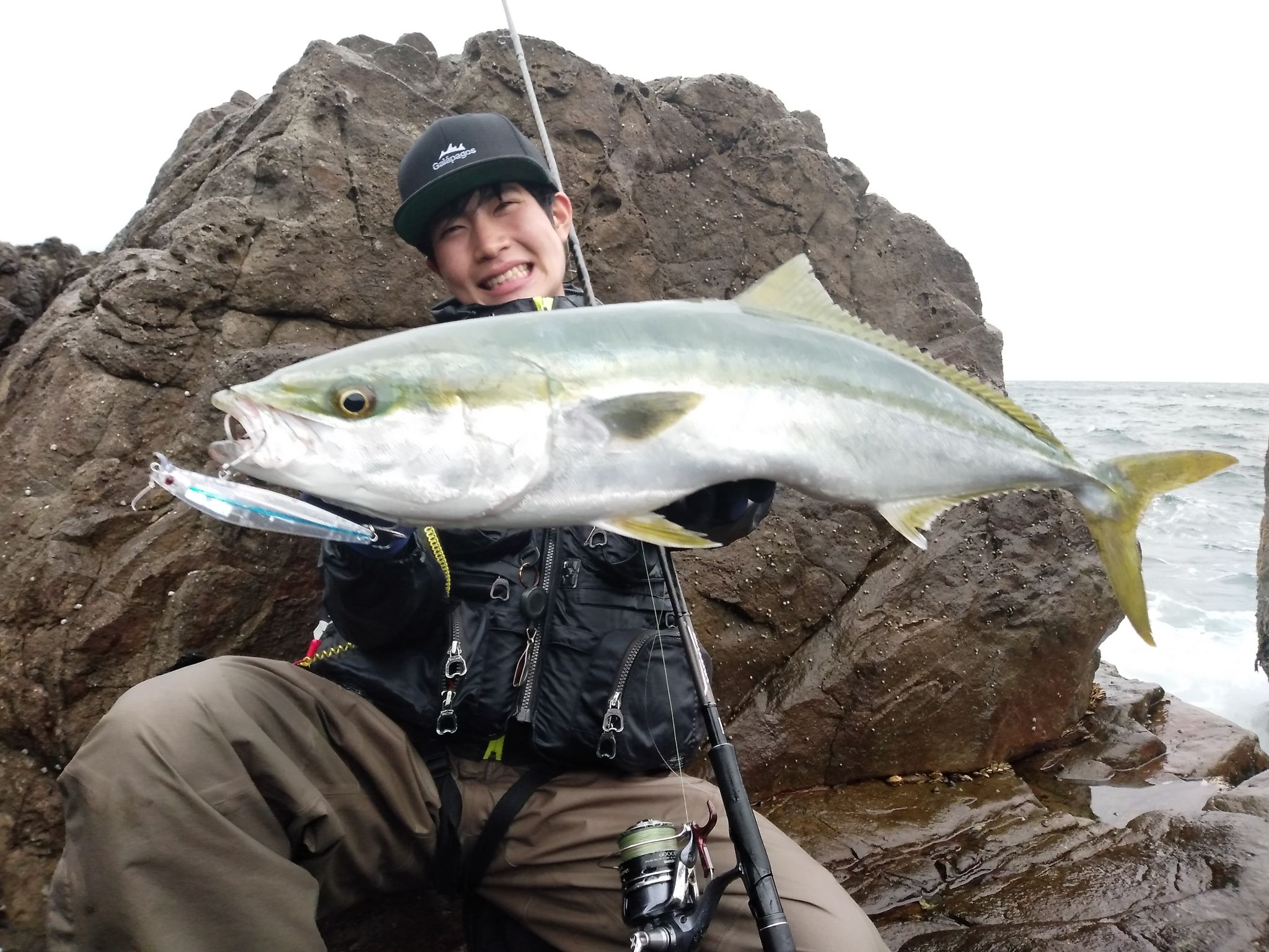 親子でロックショア釣行