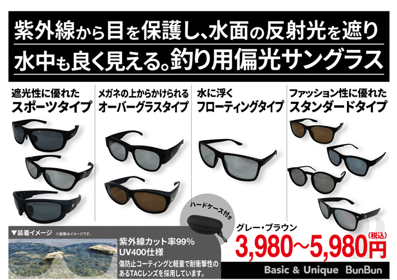 釣り用偏光サングラス