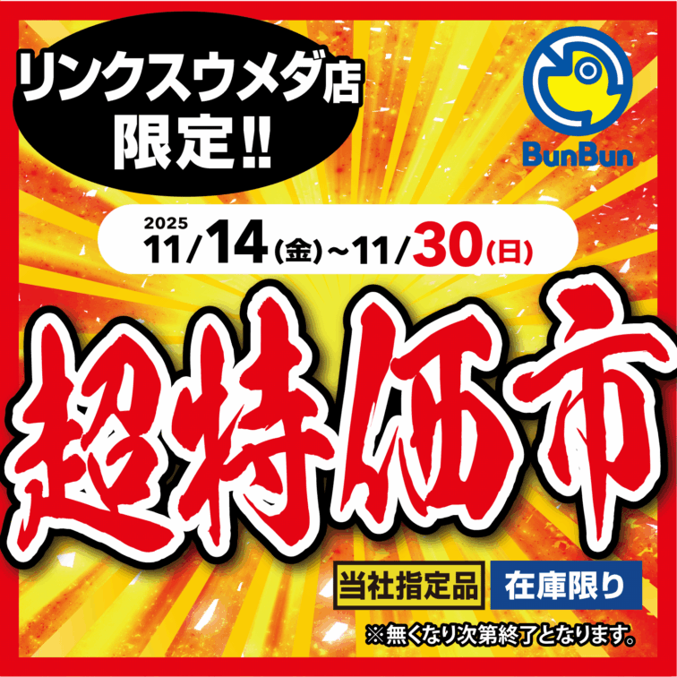 【リンクスウメダ店限定！】超特価市！