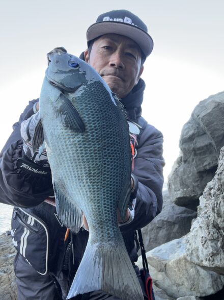 地磯でグレ釣り