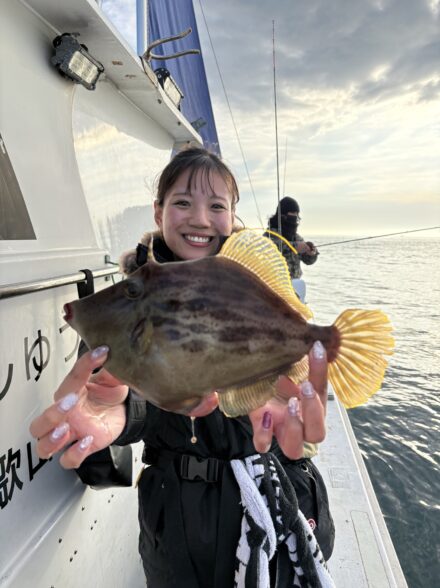 念願の尺カワハギゲット！