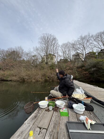 ポカポカ陽気のヘラブナ釣行IN天神釣り池🎣