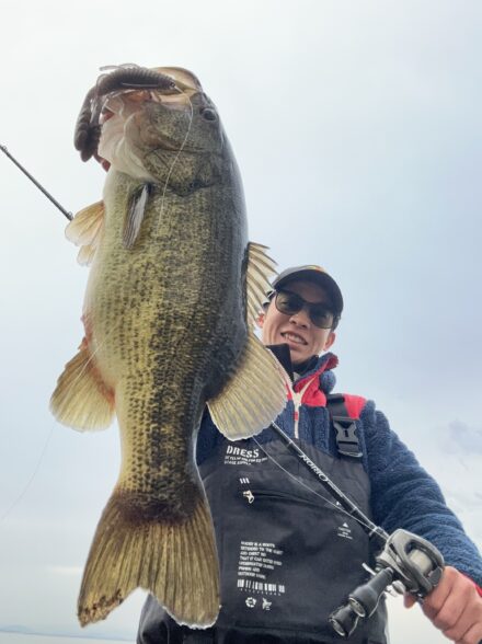 ボート釣行後のおかっぱり