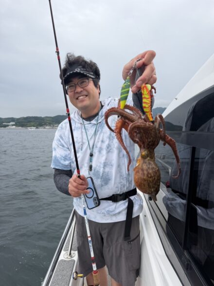 船タコ釣りへ