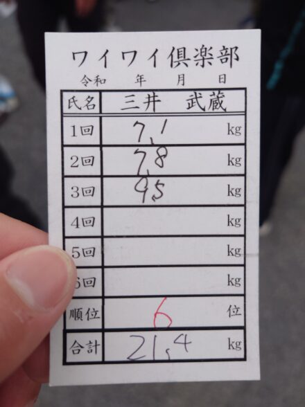 ワイワイクラブ8月例会に参戦💪