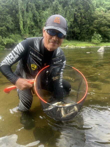 名張川での友釣り　DAY2
