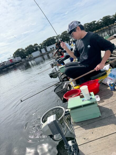 椎の木湖にてフレンドシップ試釣